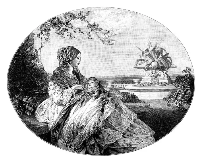 Framed Print : Queen Victoria and Prince Arthur, 1850 Framed Print : Queen Victoria and Prince Arthur, 1850