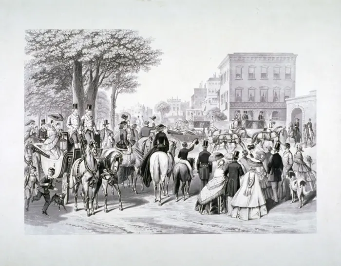 Framed Print : Queen Victoria riding in a carriage in Hyde Park, Westminster, London, c1840 Framed Print : Queen Victoria riding in a carriage in Hyde Park, Westminster, London, c1840