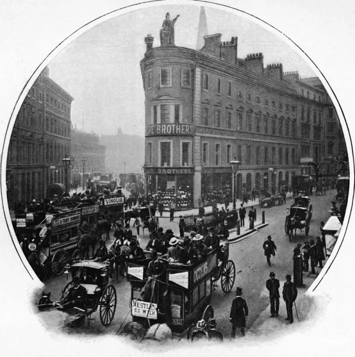 Framed Print : Queen Victoria Street (junction with Cannon Street), City of London, c1903 (1903) Framed Print : Queen Victoria Street (junction with Cannon Street), City of London, c1903 (1903)