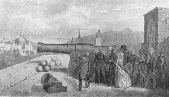 Framed Print : Queen Victorias first visit to Scotland, 1842: Inspecting Mons Meg at Edinburgh Castle Framed Print : Queen Victorias first visit to Scotland, 1842: Inspecting Mons Meg at Edinburgh Castle