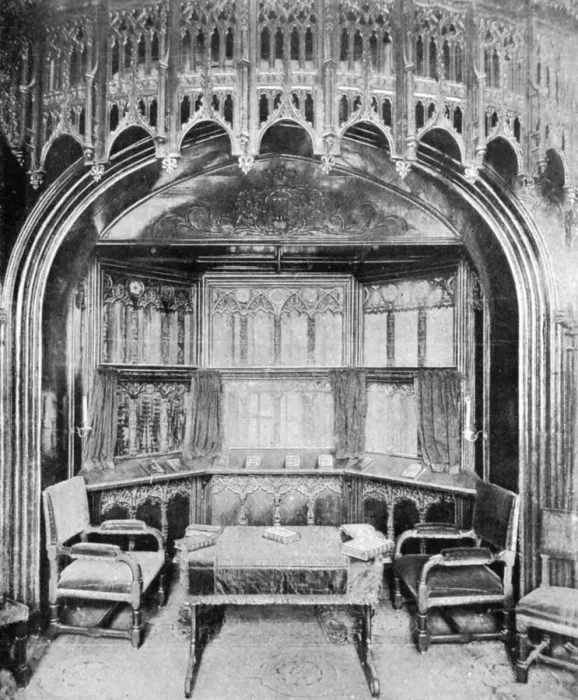 Framed Print : Queen Victorias pew in St Georges chapel, Windsor, 1901. Artist: Eyre & Spottiswoode Framed Print : Queen Victorias pew in St Georges chapel, Windsor, 1901. Artist: Eyre & Spottiswoode