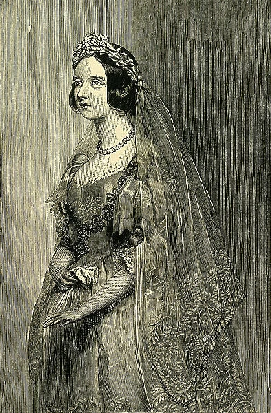 The Queen on Her Wedding Day, 10 February 1840, (c1897). Creator: Unknown