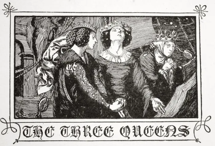 Framed Print : The Three Queens, 1905. Artist: Dora Curtis Framed Print : The Three Queens, 1905. Artist: Dora Curtis