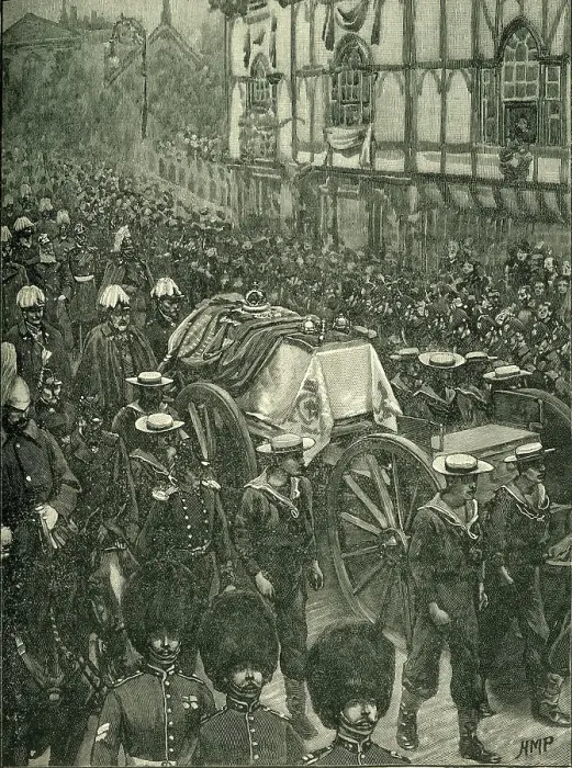 Framed Print : The Queen's Funeral: Windsor: The Last Stage, c1900. Creator: H.M.P Framed Print : The Queen's Funeral: Windsor: The Last Stage, c1900. Creator: H.M.P