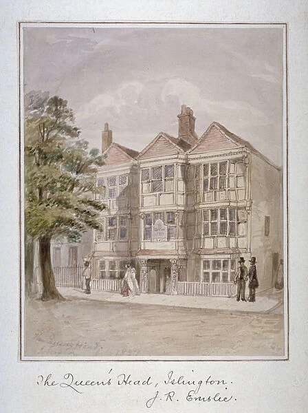 The Queens Head Inn, Islington, London, 1827. Artist: John Phillipps Emslie