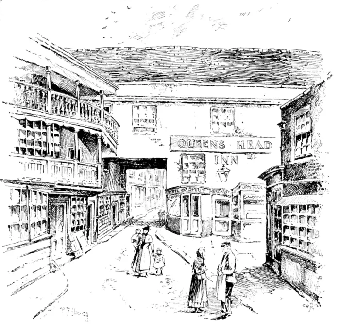 Framed Print : The Queen's Head, an old inn in High Street, Southwark, about to be demolished, 1895 Framed Print : The Queen's Head, an old inn in High Street, Southwark, about to be demolished, 1895
