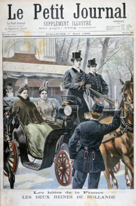 Framed Print : The two queens of Holland visiting Paris, France, 1898. Artist: F Meaulle Framed Print : The two queens of Holland visiting Paris, France, 1898. Artist: F Meaulle