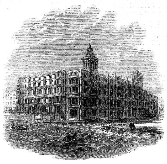 Framed Print : The Queen's Hotel, Hastings, 1862. Creator: Unknown Framed Print : The Queen's Hotel, Hastings, 1862. Creator: Unknown