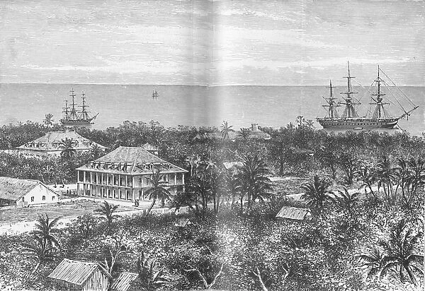 The Queens Palace at Papeete, Tahiti, c1885, (1890). Artist: Robert Taylor Pritchett