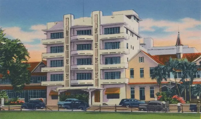Framed Print : Queens Park Hotel, Port of Spain, Trinidad, B. W. I. c1940s. c1940s. Creator: Unknown