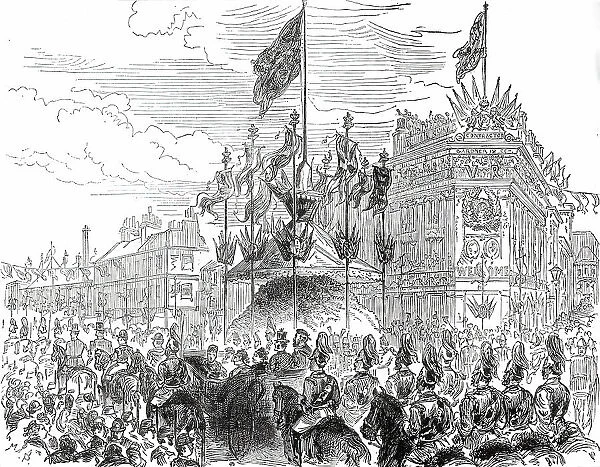 The Queen's Visit to the East End of London: Trophy in Whitechapel-Road, 1876. Creator: Unknown