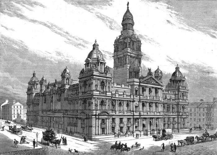 Framed Print : The Queens visit to Glasgow, The new Municipal Buildings, opened by Her Majesty, 1888. Creator: Unknown Framed Print : The Queens visit to Glasgow, The new Municipal Buildings, opened by Her Majesty, 1888. Creator: Unknown