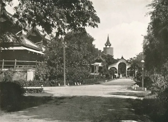 Framed Print : Queens Watch Tower, the Palace, Mandalay, 1900. Creator: Unknown