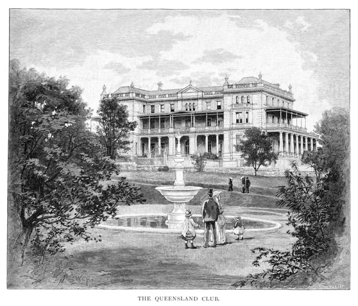 Framed Print : The Queensland Club, Australia, 1886 Framed Print : The Queensland Club, Australia, 1886