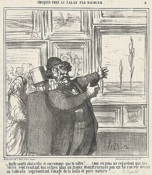 Quelle société abatardie et corrompue que la notre!... 19th century. Creator: Honore Daumier