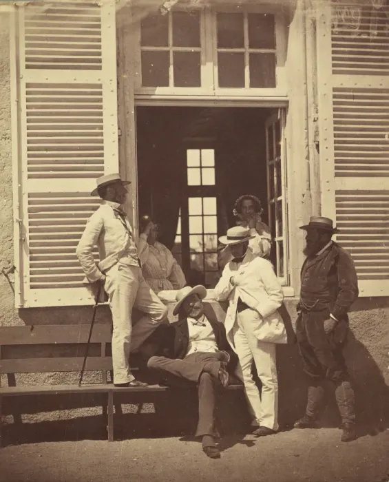 Framed Print : Quelques familiers de Louis Robert, ca. 1860. Creator: Olympe Aguado Framed Print : Quelques familiers de Louis Robert, ca. 1860. Creator: Olympe Aguado