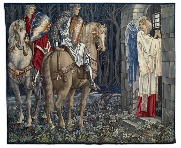 Framed Print : Quest for the Holy Grail Tapestries - Panel 3 - The Failure of Sir Gawaine; Sir Gawaine... 1895-96. Creator: Sir Edward Coley Burne-Jones Framed Print : Quest for the Holy Grail Tapestries - Panel 3 - The Failure of Sir Gawaine; Sir Gawaine... 1895-96. Creator: Sir Edward Coley Burne-Jones