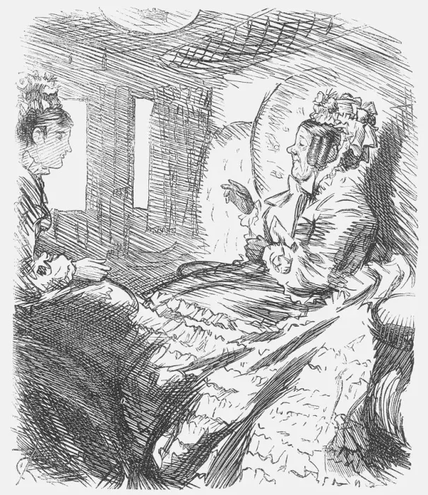 Framed Print : The Question Settled, 1874. Artist: Charles Samuel Keene Framed Print : The Question Settled, 1874. Artist: Charles Samuel Keene