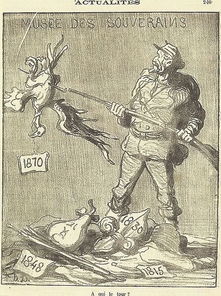 A qui le tour?, 1870. Creator: Honore Daumier