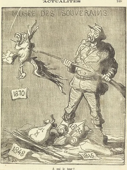 Framed Print : A qui le tour?, 1870. Creator: Honore Daumier Framed Print : A qui le tour?, 1870. Creator: Honore Daumier