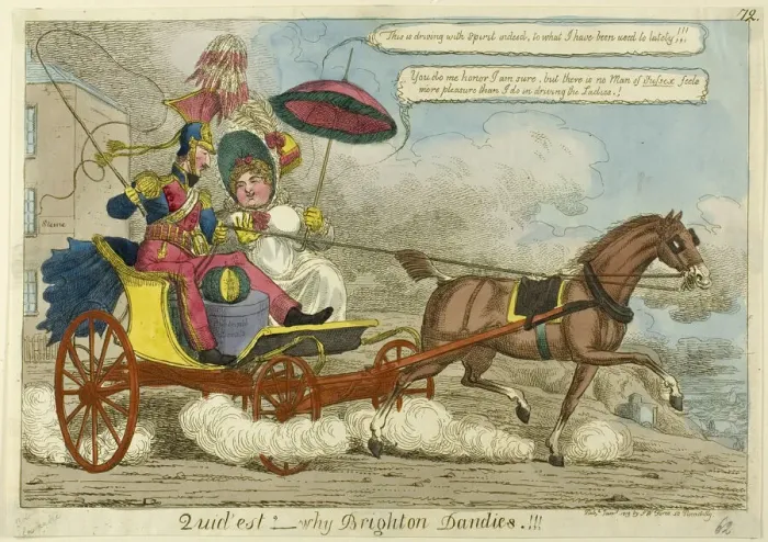 Framed Print : Quid est?- Why Brighton dandies. !!!, published January 1819. Creator: Charles Williams Framed Print : Quid est?- Why Brighton dandies. !!!, published January 1819. Creator: Charles Williams