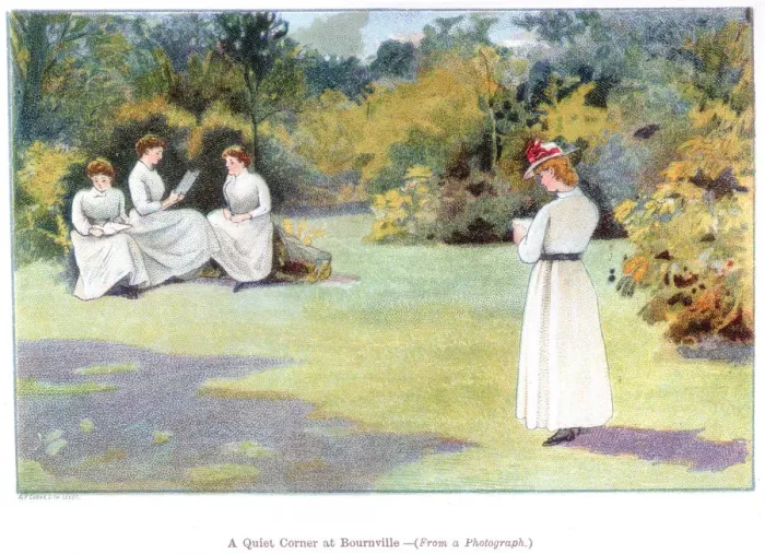 Framed Print : A Quiet Corner at Bournville, 1892 Framed Print : A Quiet Corner at Bournville, 1892
