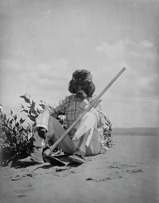 Framed Print : A quiet smoke-Hopi, c1907. Creator: Edward Sheriff Curtis Framed Print : A quiet smoke-Hopi, c1907. Creator: Edward Sheriff Curtis