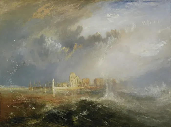 Framed Print : Quillebeuf-sur-Seine, 1833. Creator: Turner, Joseph Mallord William (1775-1851) Framed Print : Quillebeuf-sur-Seine, 1833. Creator: Turner, Joseph Mallord William (1775-1851)