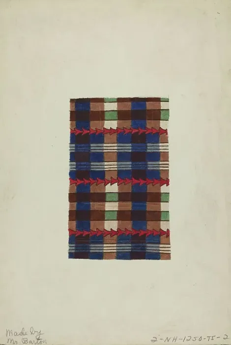 Framed Print : Quilt, 1935 / 1942. Creator: Cleon Barton Framed Print : Quilt, 1935 / 1942. Creator: Cleon Barton