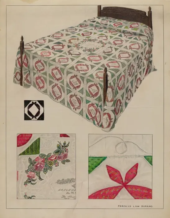 Framed Print : Quilt, 1935 / 1942. Creator: Francis Law Durand Framed Print : Quilt, 1935 / 1942. Creator: Francis Law Durand