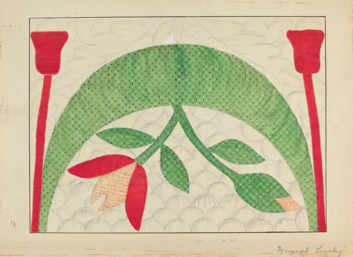 Framed Print : Quilt, 1935 / 1942. Creator: Margaret Linsley Framed Print : Quilt, 1935 / 1942. Creator: Margaret Linsley
