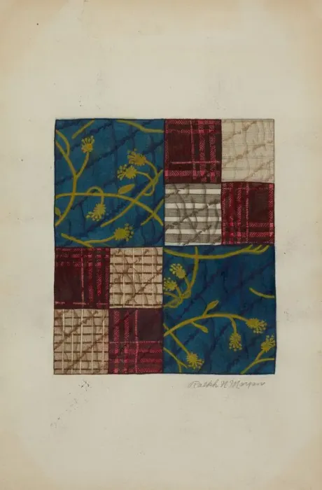 Framed Print : Quilt, 1935 / 1942. Creator: Ralph N. Morgan Framed Print : Quilt, 1935 / 1942. Creator: Ralph N. Morgan