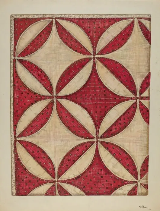 Framed Print : Quilt, 1940. Creator: Marie Lutrell Framed Print : Quilt, 1940. Creator: Marie Lutrell