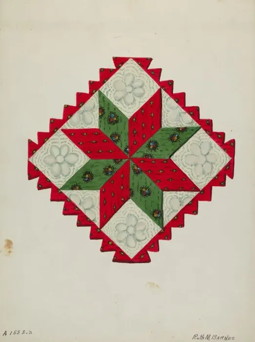 Framed Print : Quilt Block, c. 1936. Creator: Ruth M Barnes Framed Print : Quilt Block, c. 1936. Creator: Ruth M Barnes