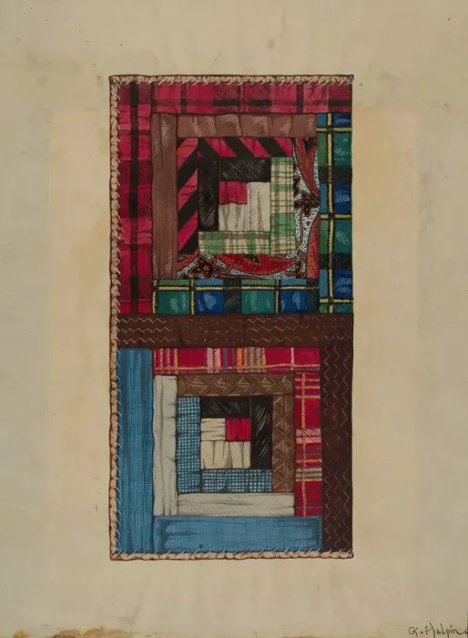 Framed Print : Quilt, c. 1936. Creator: Grace Halpin Framed Print : Quilt, c. 1936. Creator: Grace Halpin