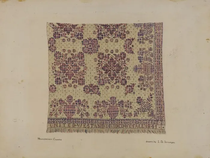 Framed Print : Quilt, c. 1936. Creator: Isabelle De Strange Framed Print : Quilt, c. 1936. Creator: Isabelle De Strange