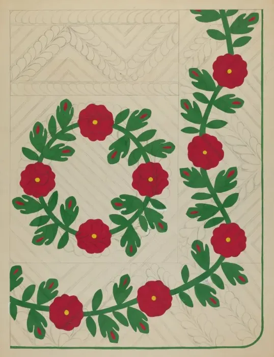 Framed Print : Quilt, c. 1936. Creator: Katherine Hastings Framed Print : Quilt, c. 1936. Creator: Katherine Hastings