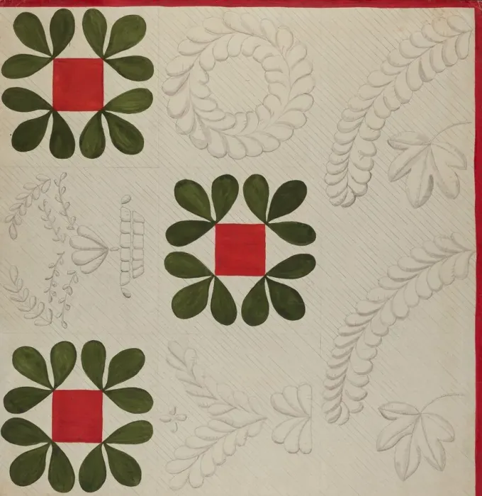 Framed Print : Quilt, c. 1936. Creator: Katherine Hastings Framed Print : Quilt, c. 1936. Creator: Katherine Hastings