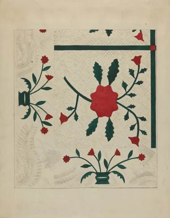 Framed Print : Quilt, c. 1936. Creator: Robert Stewart Framed Print : Quilt, c. 1936. Creator: Robert Stewart