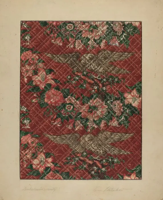 Framed Print : Quilt, c. 1937. Creator: Daniel Fletcher Framed Print : Quilt, c. 1937. Creator: Daniel Fletcher