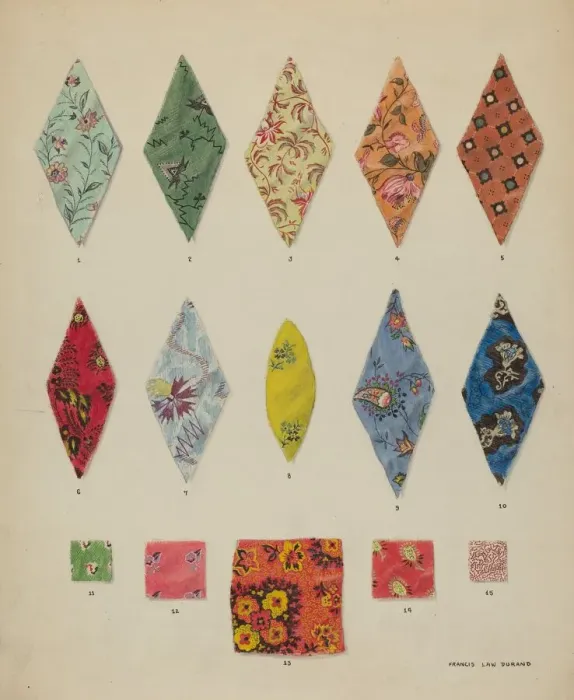 Framed Print : Detail of Quilt, c. 1937. Creator: Francis Law Durand Framed Print : Detail of Quilt, c. 1937. Creator: Francis Law Durand