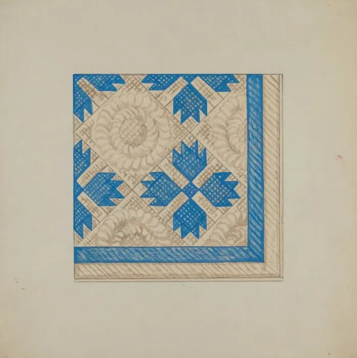Framed Print : Quilt, c. 1937. Creator: Katherine Hastings Framed Print : Quilt, c. 1937. Creator: Katherine Hastings