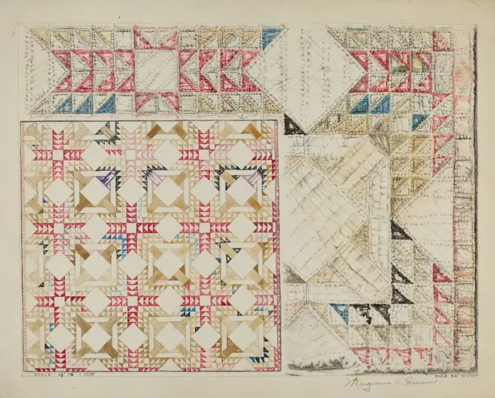 Framed Print : Quilt, c. 1937. Creator: Magnus S. Fossum Framed Print : Quilt, c. 1937. Creator: Magnus S. Fossum