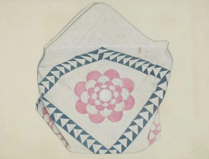 Framed Print : Quilt, c. 1937. Creator: William High Framed Print : Quilt, c. 1937. Creator: William High