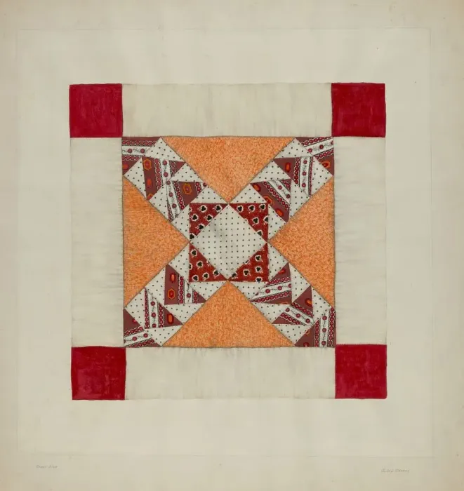 Framed Print : Quilt, c. 1938. Creator: Clyde L. Cheney Framed Print : Quilt, c. 1938. Creator: Clyde L. Cheney