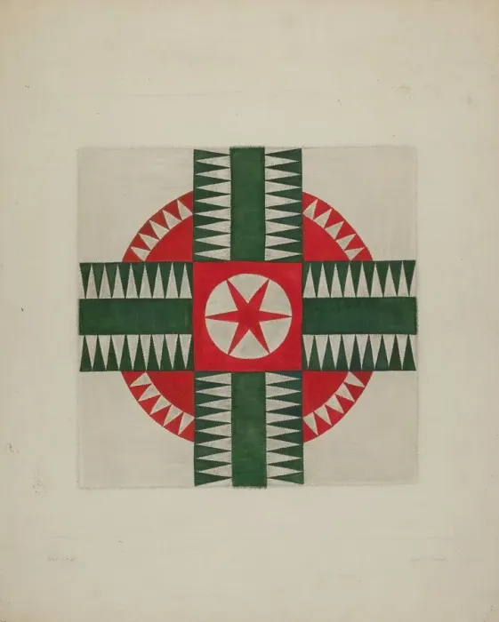 Framed Print : Quilt, c. 1938. Creator: Clyde L. Cheney Framed Print : Quilt, c. 1938. Creator: Clyde L. Cheney