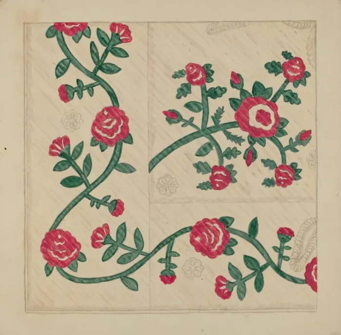 Framed Print : Quilt, c. 1938. Creator: Katherine Hastings Framed Print : Quilt, c. 1938. Creator: Katherine Hastings