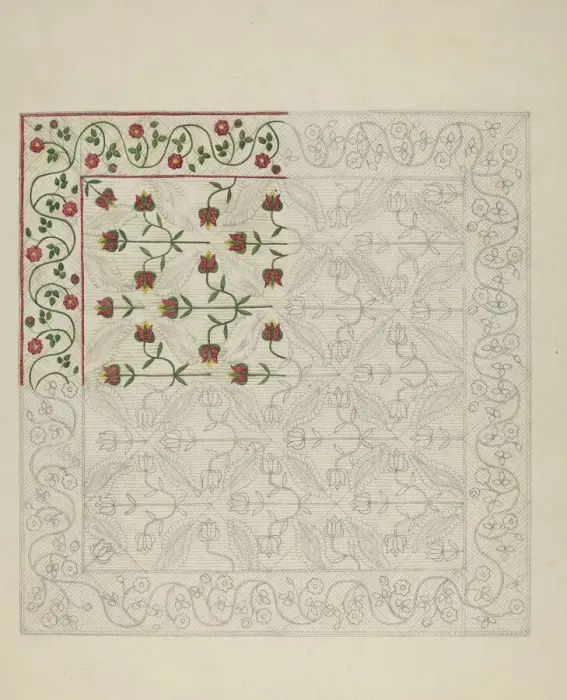 Framed Print : Quilt, c. 1939. Creator: Alice Cosgrove Framed Print : Quilt, c. 1939. Creator: Alice Cosgrove