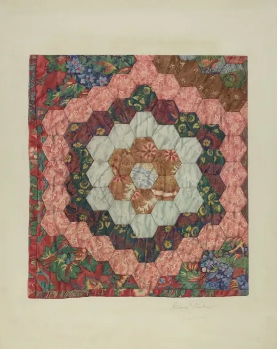 Framed Print : Quilt, c. 1939. Creators: Carmel Wilson, Cora Parker Framed Print : Quilt, c. 1939. Creators: Carmel Wilson, Cora Parker