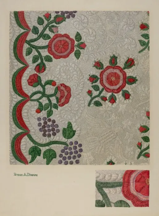 Framed Print : Quilt, c. 1941. Creator: Byron Dingman Framed Print : Quilt, c. 1941. Creator: Byron Dingman
